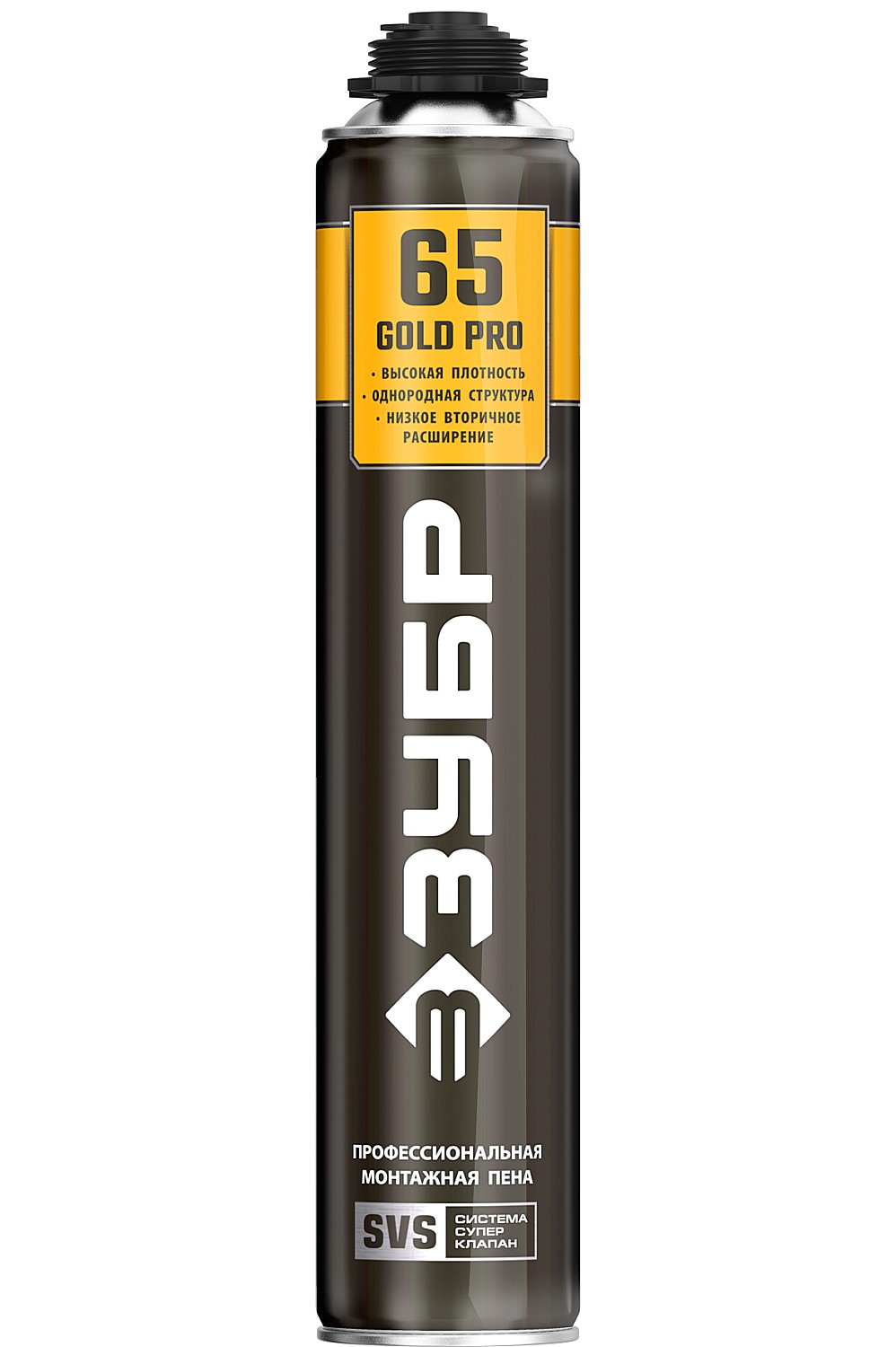 ЗУБР GOLD PRO 65, 850 мл, мелкопористая, c выходом до 65 л, пистолетная, монтажная пена (41157)