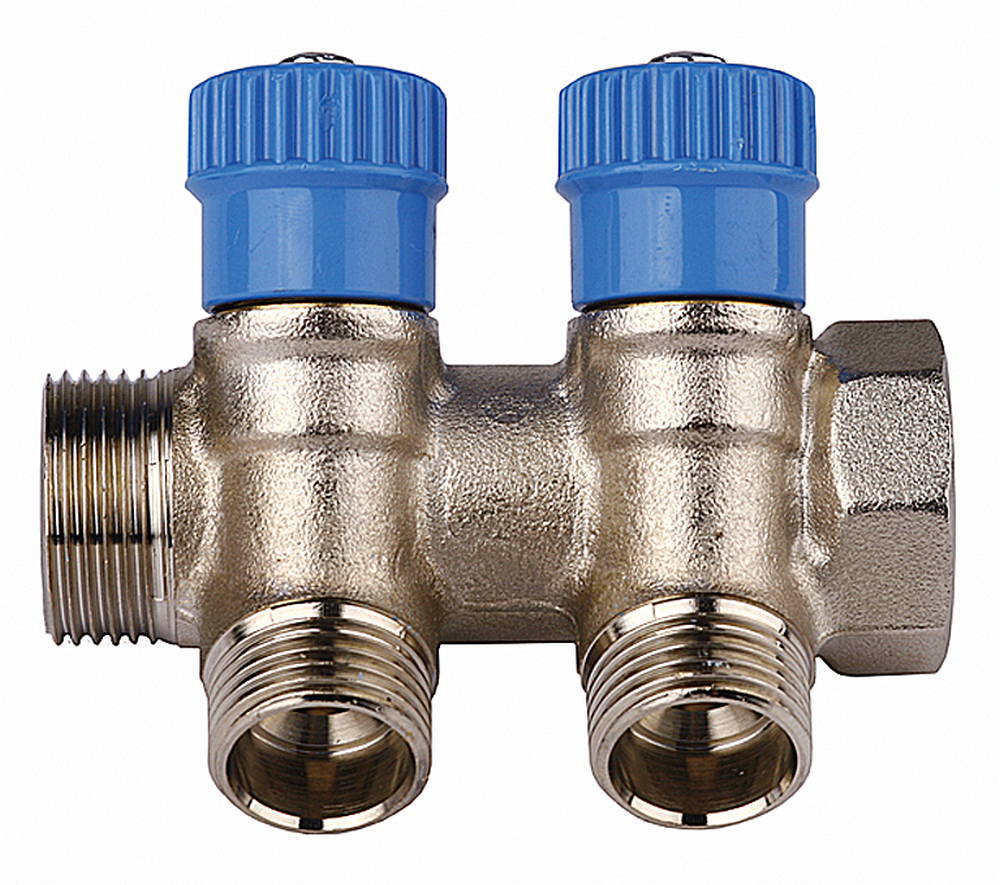 GENERAL FITTINGS вход 3/4″ - 3 выхода 1/2″, коллектор для холодной воды (51046-3/4-1/2-CT3)