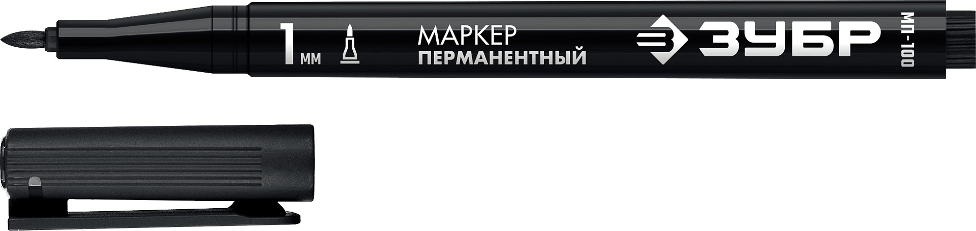 ЗУБР МП-100 черный, 1 мм перманентный маркер (06320-2)